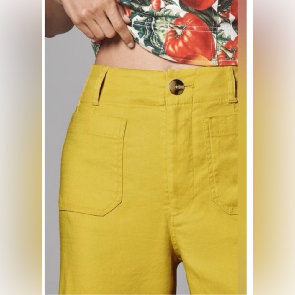 Anthropologie Maeve Mustard Pants size 26